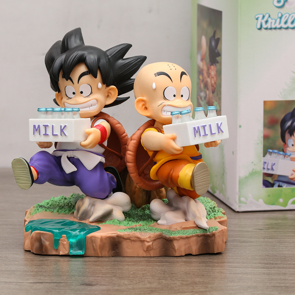 Figuras Dragon Ball Goku et Krilin Entrega de leche - animefiguras.es