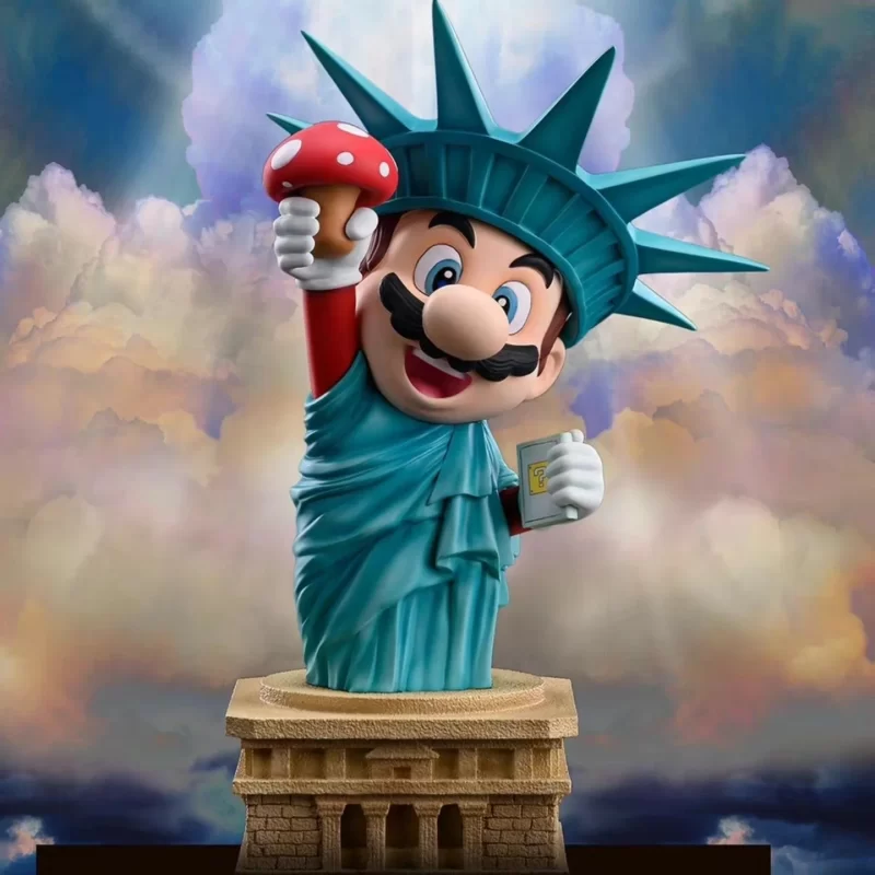 Estatuilla Mario Cosplay Estatua de la Libertad