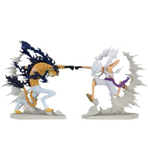Figurine One Piece Rob Lucci vs Monkey D. Luffy – Colección Anime 18 cm