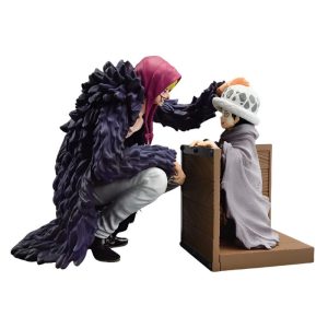 Figura One Piece – Trafalgar Law & Corazón (10 cm, PVC de alta calidad)