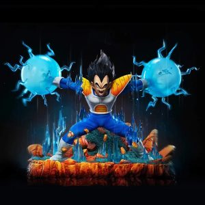 Figura Dragon Ball Z Majin Vegeta 22 cm – Ataque de Energía Doble PVC