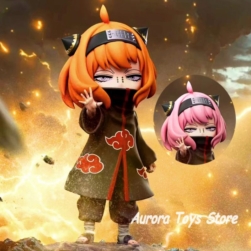 Figura Anya Forger Akatsuki 17,5 cm – Estilo Chibi Naruto – Modelo Colección PVC