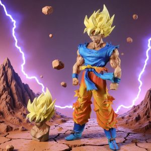 Figura Goku Super Saiyan 27 cm Dragon Ball Z – Doble Cabeza Intercambiable PVC