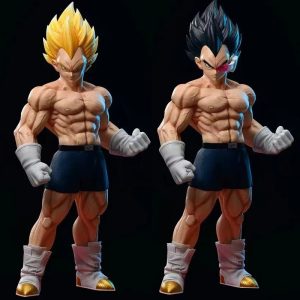 Figura Vegeta Entrenamiento por Gravedad 20 cm – 2 Versiones Dragon Ball Z PVC