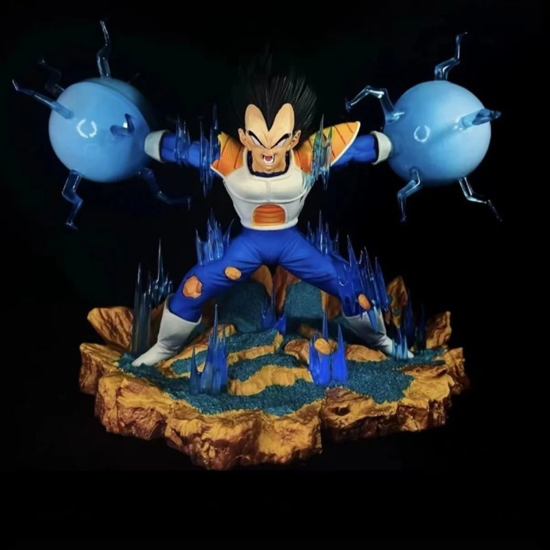Figura Dragon Ball Z Majin Vegeta 22 cm – Ataque de Energía Doble PVC - Imagen 5