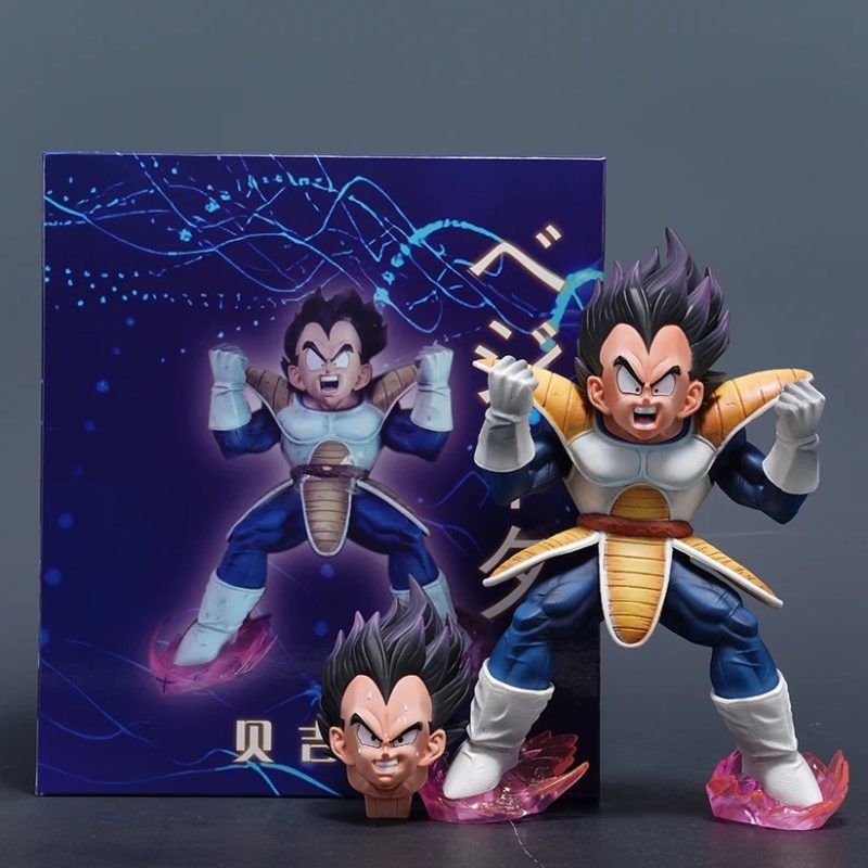 Figura Dragon Ball Z Vegeta 22 cm – Forma Furiosa con Aura de Energía Violeta PVC - Imagen 2