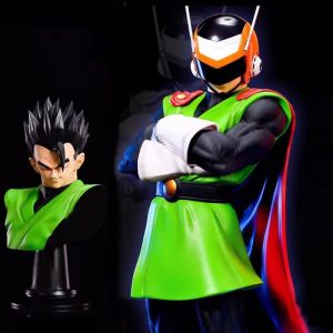 Figura Dragon Ball Z – Son Gohan Great Saiyaman 32 cm con Cabezas Intercambiables