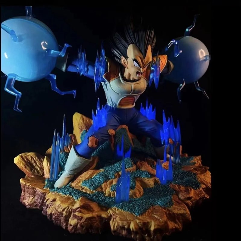 Figura Dragon Ball Z Majin Vegeta 22 cm – Ataque de Energía Doble PVC - Imagen 2