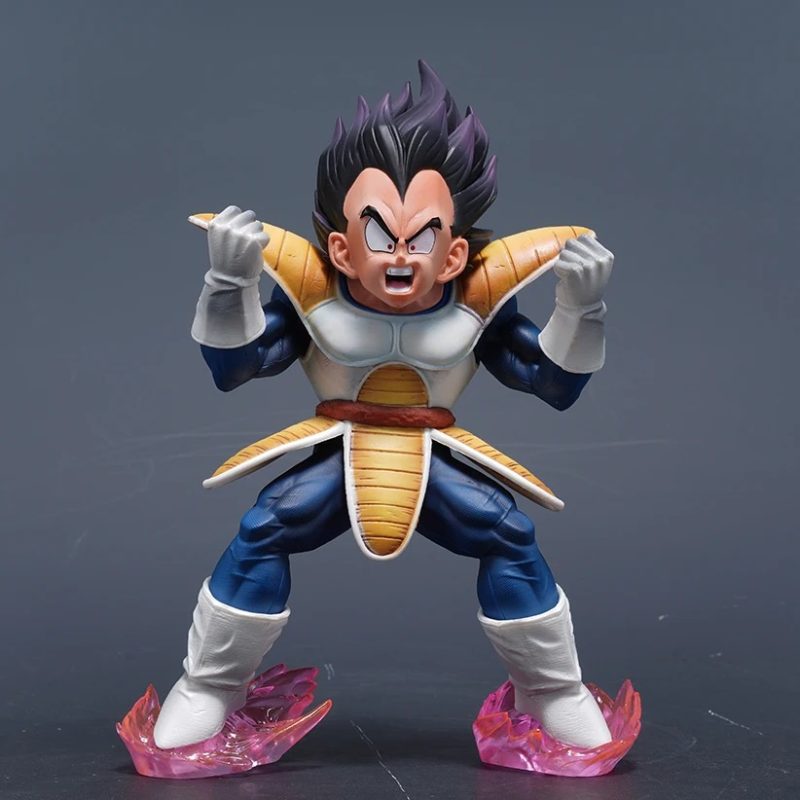 Figura Dragon Ball Z Vegeta 22 cm – Forma Furiosa con Aura de Energía Violeta PVC - Imagen 3