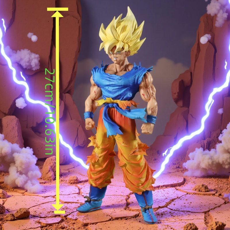 Figura Goku Super Saiyan 27 cm Dragon Ball Z – Doble Cabeza Intercambiable PVC - Imagen 3