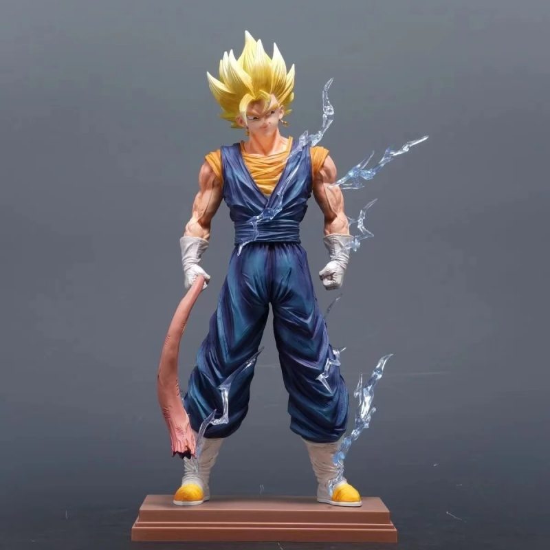 Figura Vegetto Dragon Ball 30 cm – Super Saiyan & Blue con Piezas Intercambiables - Imagen 4