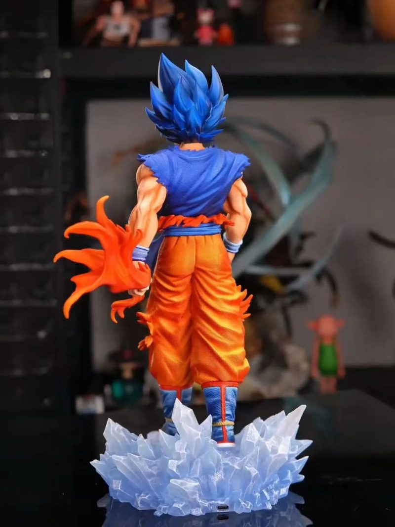 Figura Dragon Ball Z – Goku Super Saiyan Blue 33 cm con LED y Doble Cabeza - Imagen 5