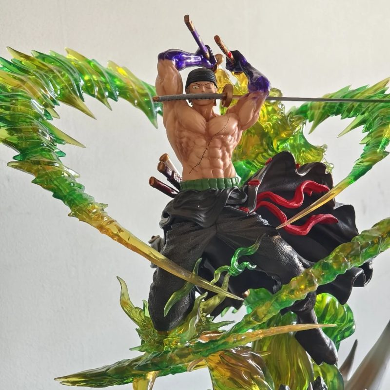 Figura One Piece Roronoa Zoro 30 cm – Ataque Relámpago Santoryu con Efectos LED - Imagen 4