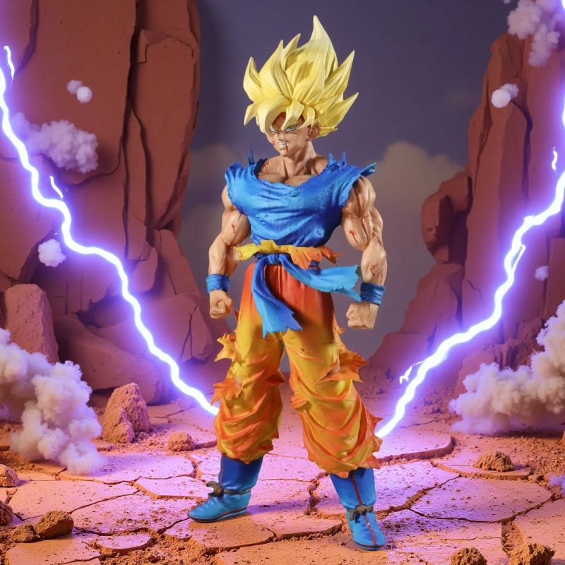 Figura Goku Super Saiyan 27 cm Dragon Ball Z – Doble Cabeza Intercambiable PVC - Imagen 4