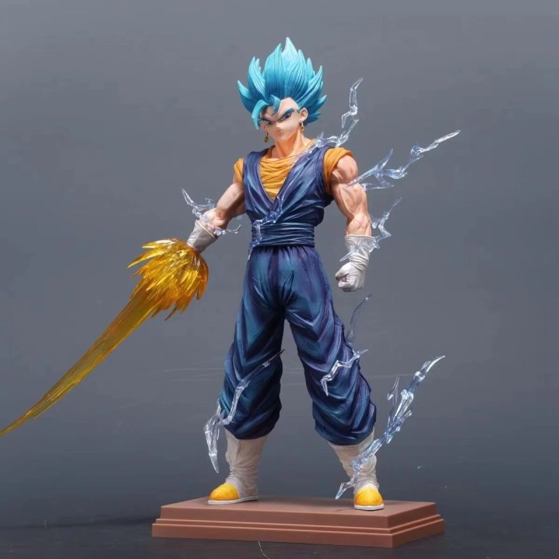 Figura Vegetto Dragon Ball 30 cm – Super Saiyan & Blue con Piezas Intercambiables - Imagen 5