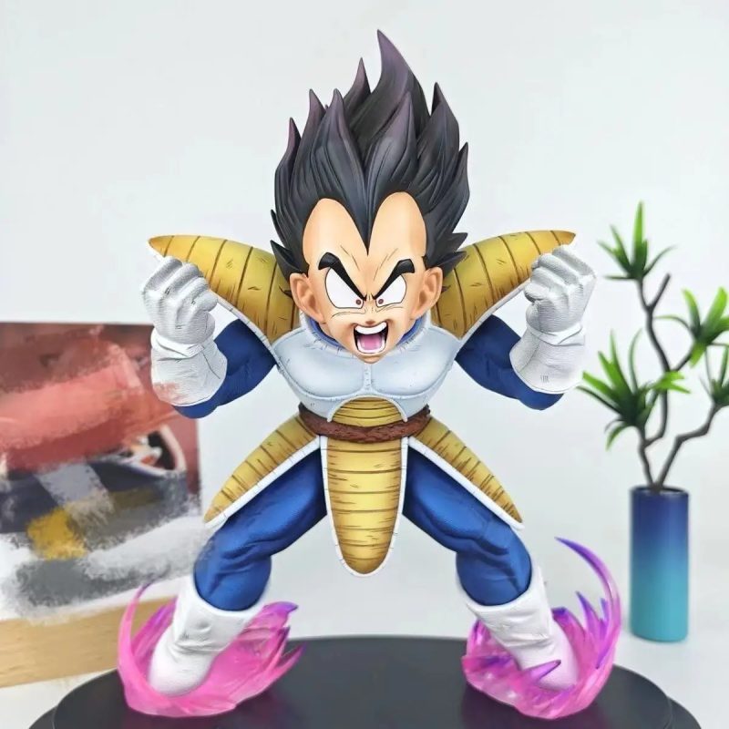Figura Dragon Ball Z Vegeta 22 cm – Forma Furiosa con Aura de Energía Violeta PVC - Imagen 5
