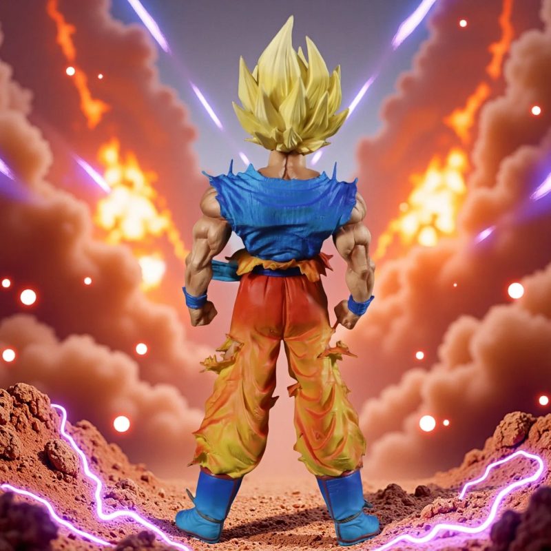 Figura Goku Super Saiyan 27 cm Dragon Ball Z – Doble Cabeza Intercambiable PVC - Imagen 5
