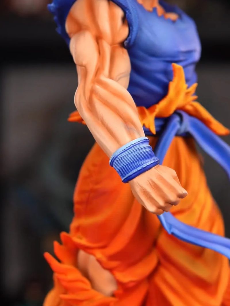 Figura Dragon Ball Z – Goku Super Saiyan Blue 33 cm con LED y Doble Cabeza - Imagen 7