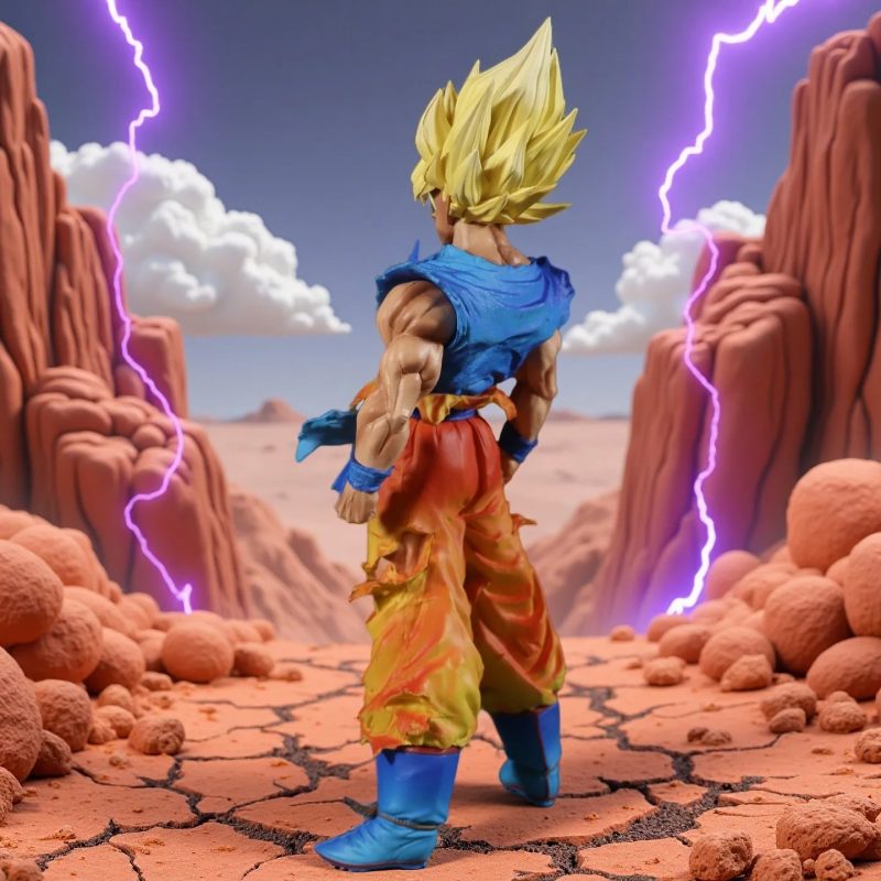Figura Goku Super Saiyan 27 cm Dragon Ball Z – Doble Cabeza Intercambiable PVC - Imagen 6