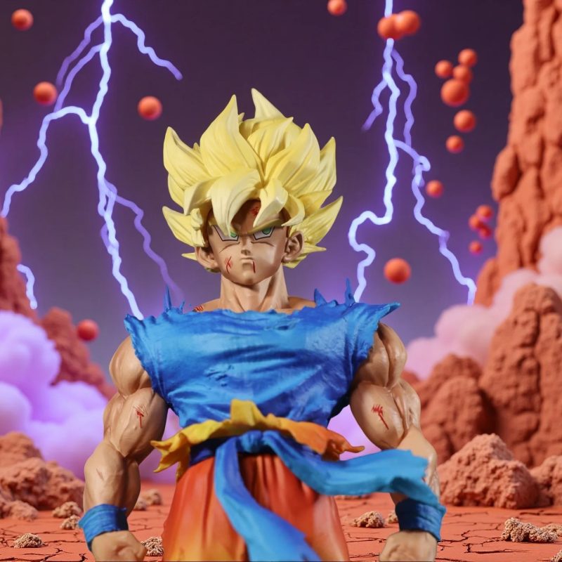 Figura Goku Super Saiyan 27 cm Dragon Ball Z – Doble Cabeza Intercambiable PVC - Imagen 7