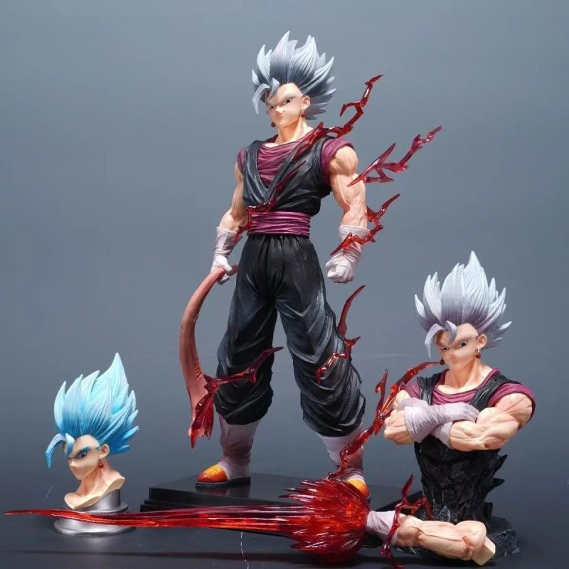 Figura Vegetto Dragon Ball 30 cm – Super Saiyan & Blue con Piezas Intercambiables - Imagen 9