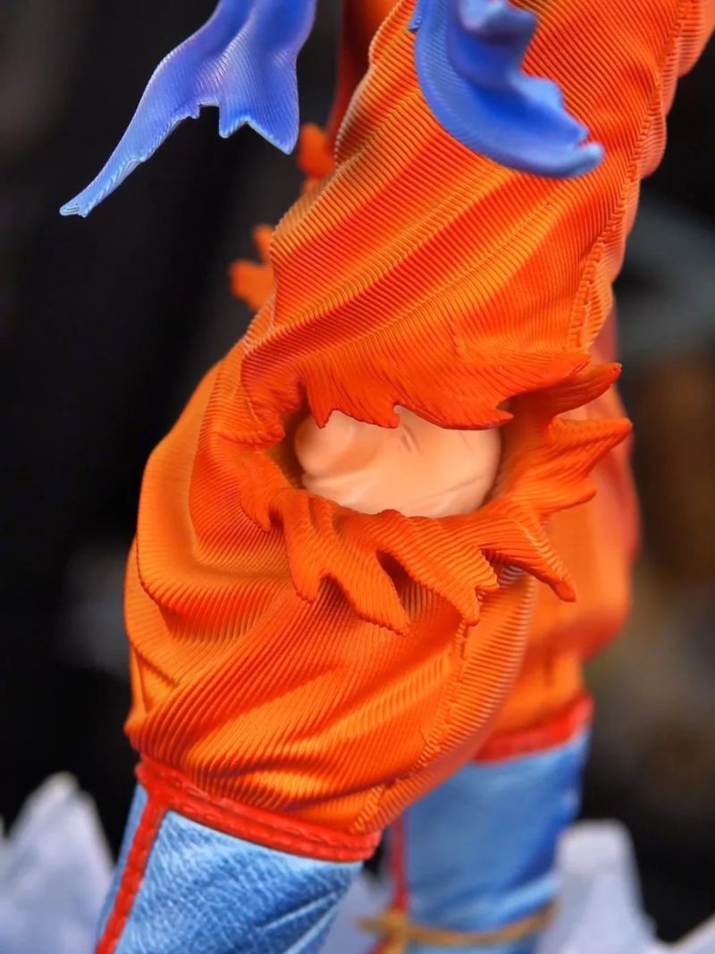 Figura Dragon Ball Z – Goku Super Saiyan Blue 33 cm con LED y Doble Cabeza - Imagen 8