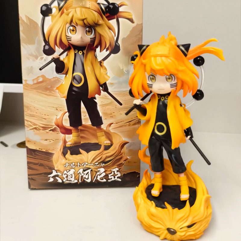 Figura Anya Forger Cosplay Naruto Kurama 22 cm – Modelo Kawaii Colección PVC - Imagen 10
